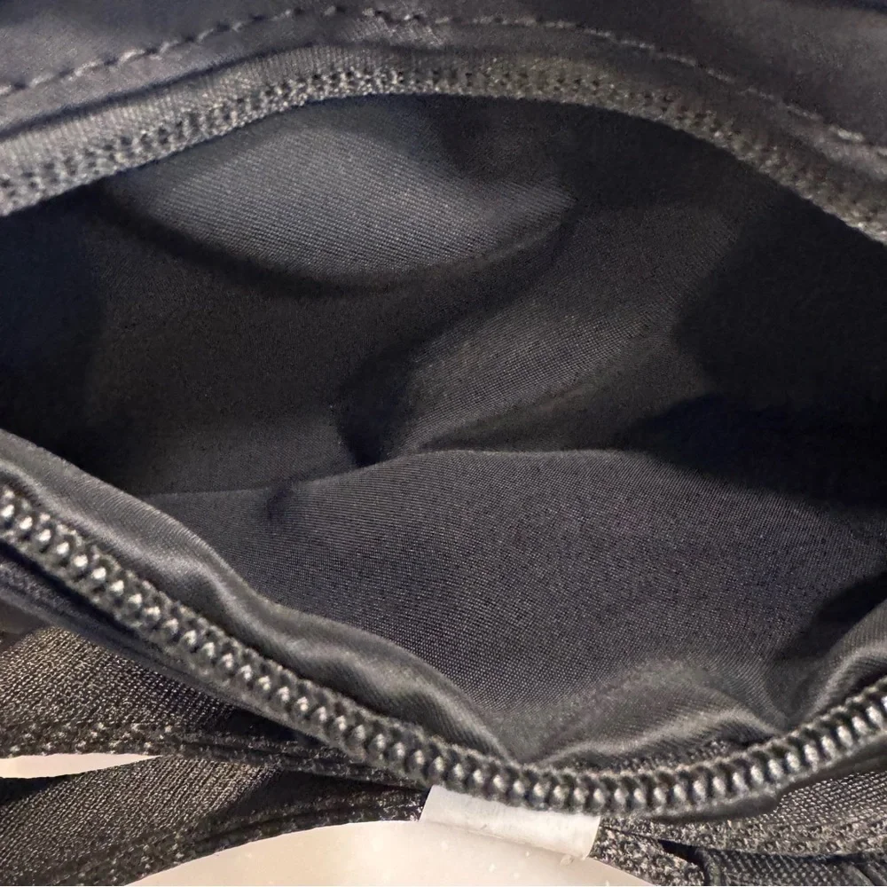 NEW LULULEMON Everywhere Belt Bag Black NWT Silver Hardware Dual Zip Pulls